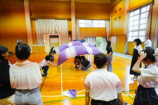 自由参加プログラム「体育館 忍者イベント」